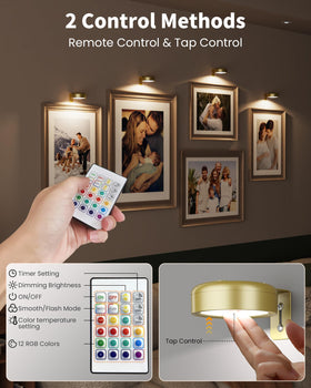 ERMTCTS tap control on shade for quick on/off and color switch