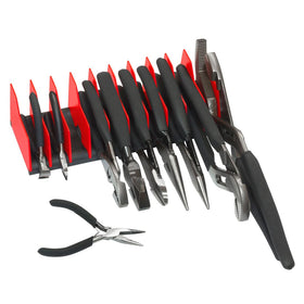 Ernst Manufacturing 10-tools storage rack compact view emphasizes organized workspace