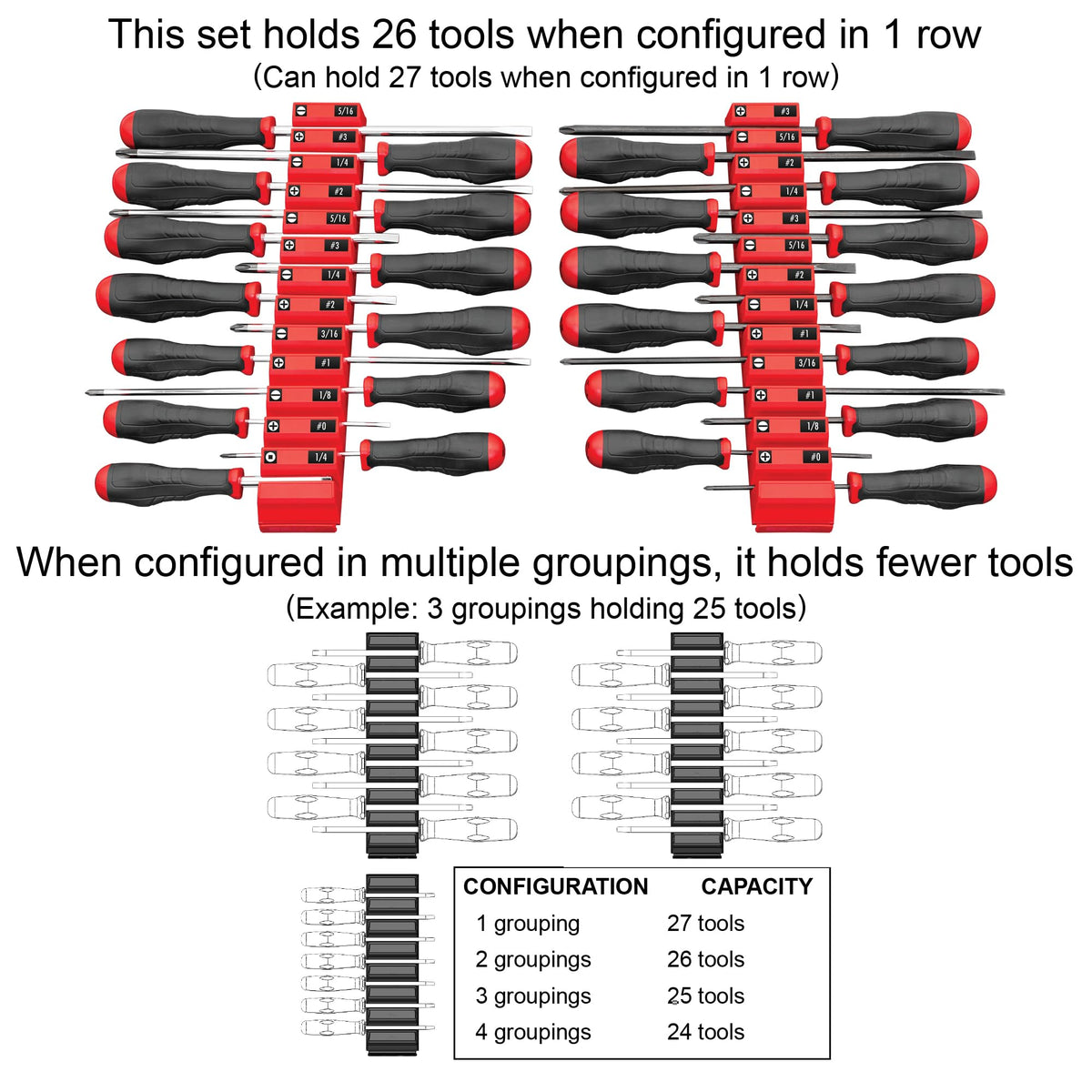 Ernst Screwdriver Pro modular assembly enables a customizable 26-tool layout.