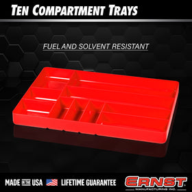 Ernst MFG stackable tray enables modular storage solutions.
