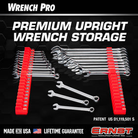 Close-up of the magnetic base from Ernst Wrench Pro securing wrenches.