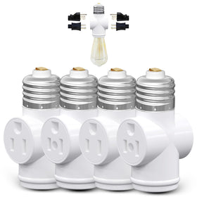 erquiluji 4-pack light-socket-adapter enabling extra outlets for lamps