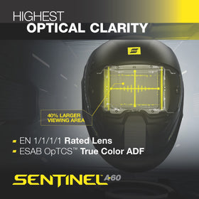 ESAB Sentinel A60 four arc sensors provide reliable shading coverage