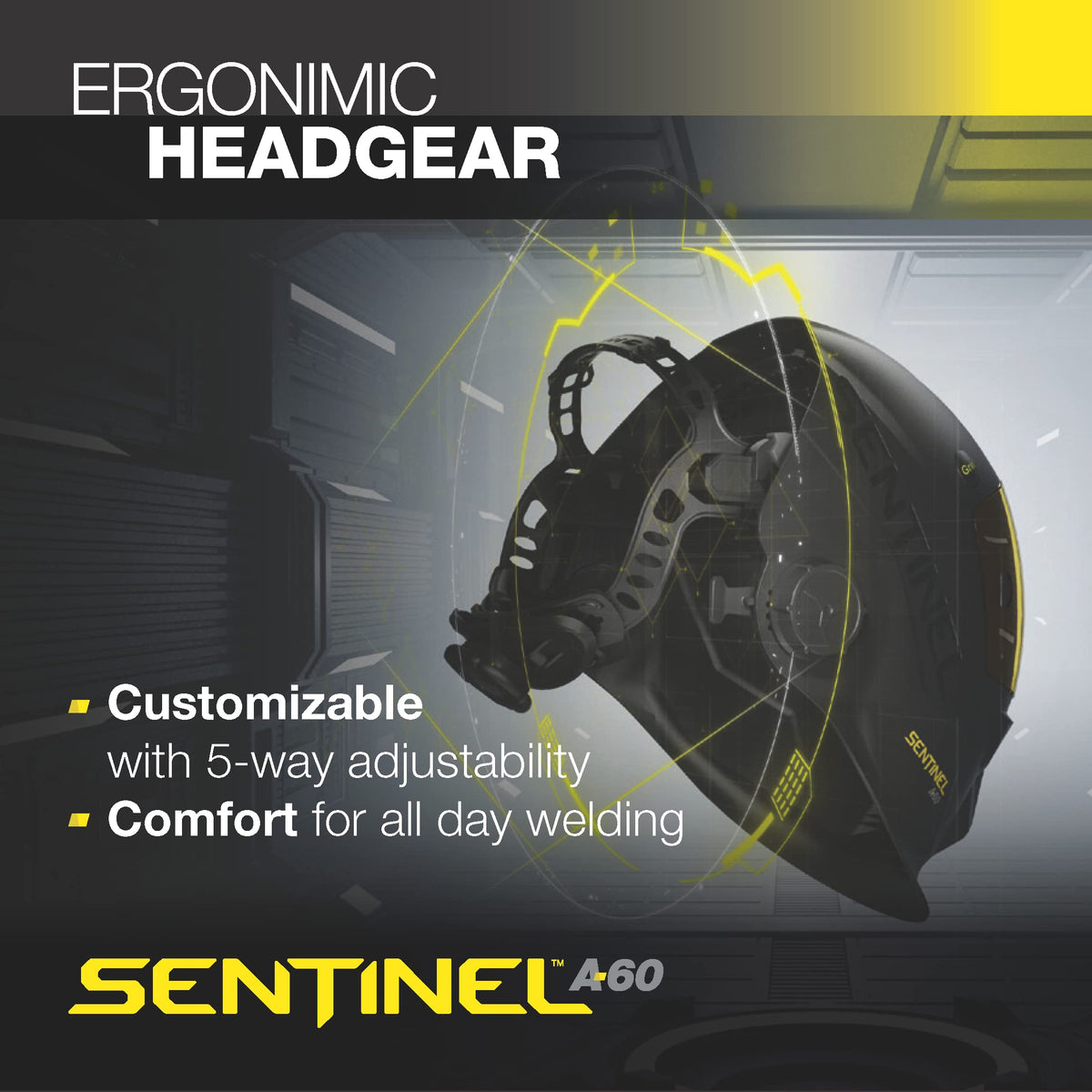 ESAB Sentinel A60 memory settings graphic with up to nine configurations