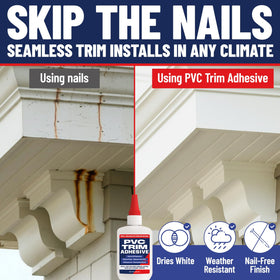 Escentile miter and scarf joints with fast, reliable adhesion.