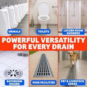Escentile Urinal Salt Remover low-odor formula keeps restrooms comfortable.