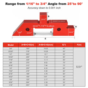 Esdabem angle edge closeup showing blade tilt precision for accurate cuts