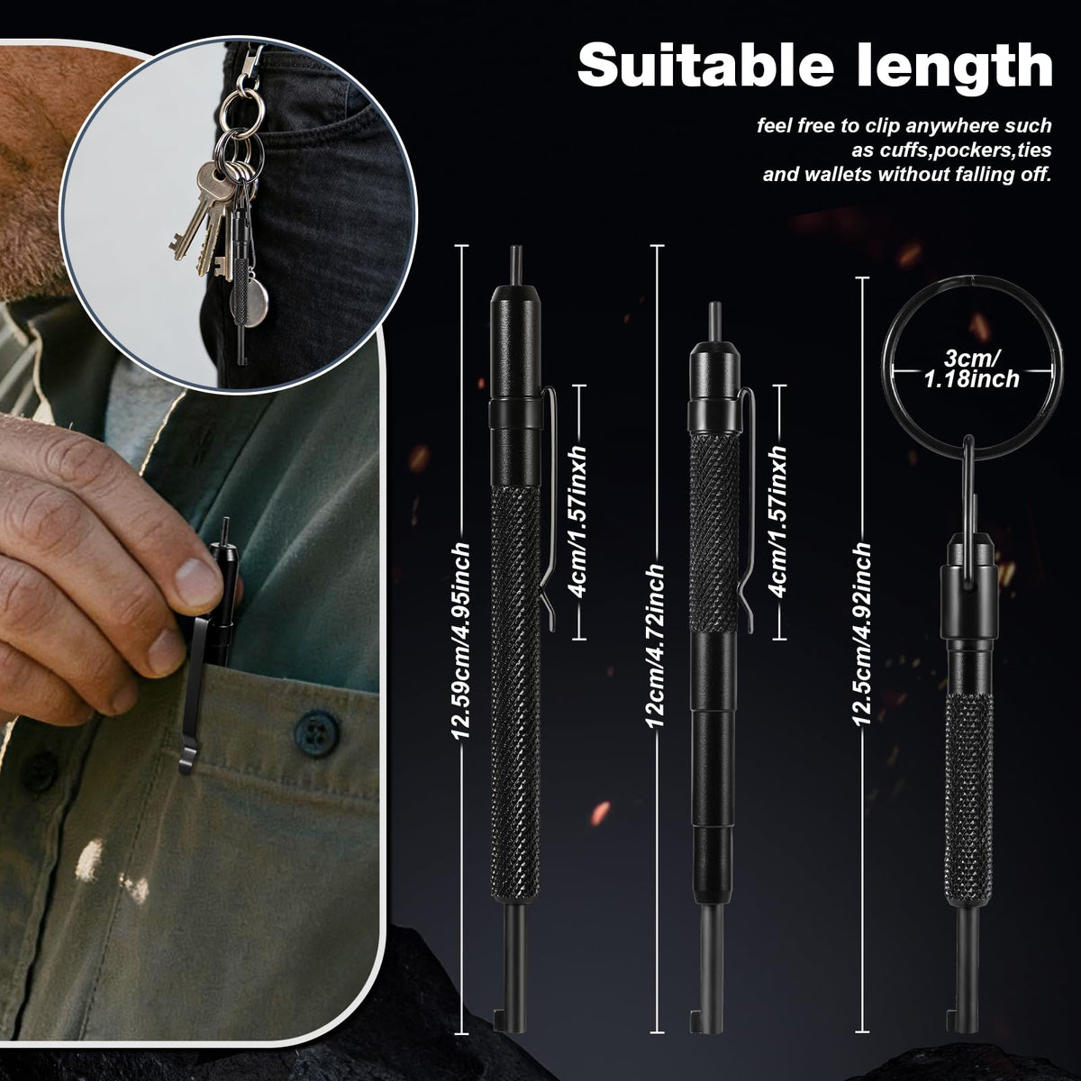 ESENHARBER handcuff key set – on a keychain; compact carry for discreet use