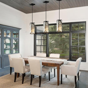 Esfos durable hard-wired pendant light ready for 110-120V supply.
