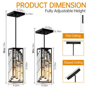 Esfos E26-base pendant supports dimmable bulbs for customizable brightness.