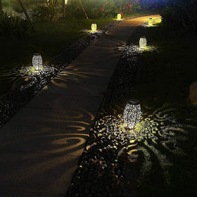 esgarden bronze-toned outdoor lantern withstands the elements