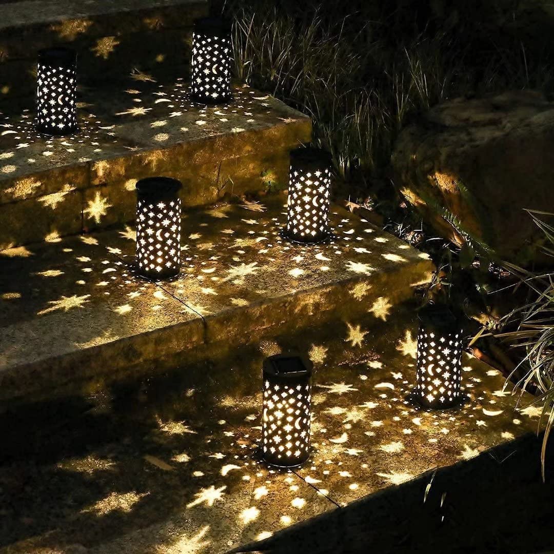 esgarden Energy-efficient solar lights auto-on at dusk.
