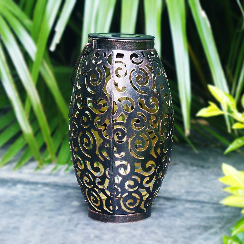 esgarden hollow pattern lantern romantic glow
