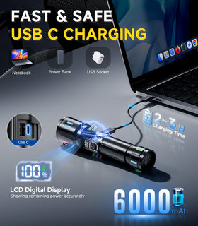 Esgofo LCD power display on flashlight