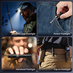 Esgofo includes rechargeable battery and extra AAA batteries