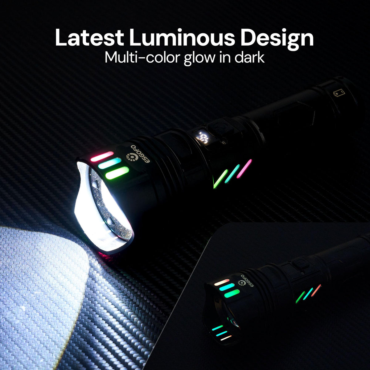 Esgofo flashlight beam reaching up to 3280 feet for long-range tasks