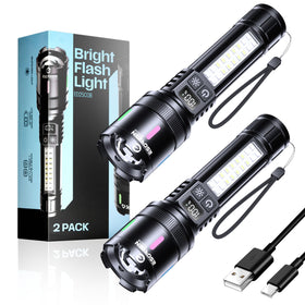 Esgreen 20000-lumen flashlight front view showing powerful beam for outdoor visibility