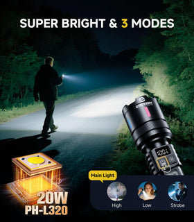 Esgreen dual light source with side COB white and red for versatile signaling