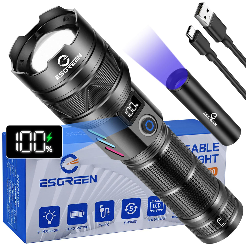 Esgreen ED0330 flashlight with ultra long beam for outdoor visibility