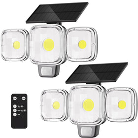 ESLIGHTION solar lights front view demonstrating entryway security lighting.