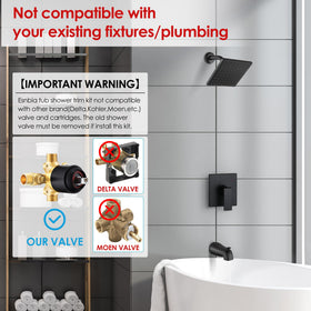 Esnbia 6 inch rain shower head delivers a luxurious waterfall feel with steady spray