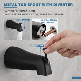 Esnbia single handle trim offers precise temperature and flow control