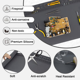 Esoldnic silicone repair mat is flexible and durable for easy folding.