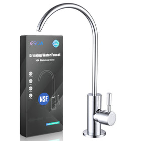ESOW drinking water faucet with polished chrome body for durable kitchen use