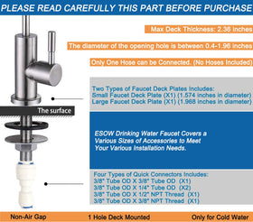 ESOW deck-mount single-hole installation simplifies setup