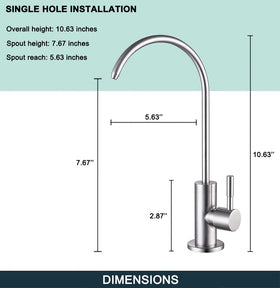 ESOW faucet works with RO units for common filtration setups
