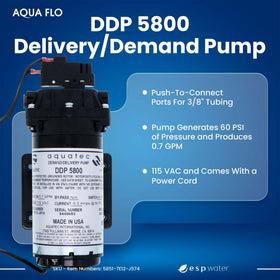 ESP Water Products Aquatec DDP 5800 ports and connections simplify 3/8-inch tubing setup