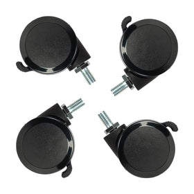 ESpefy lockable caster wheels on a standing desk, enabling easy relocation.