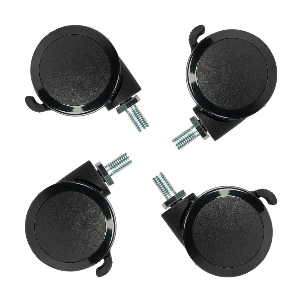 ESpefy lockable caster wheels on a standing desk, enabling easy relocation.