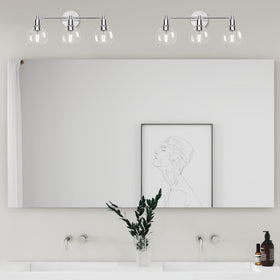 Espird 3-light chrome bathroom wall light delivers even radiance