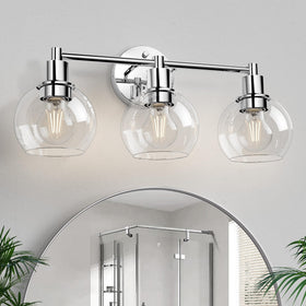 Espird 3-light chrome vanity over mirror for a bright, clean look