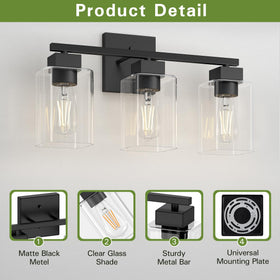 Espird clear glass shades deliver soft, inviting illumination for daily routines