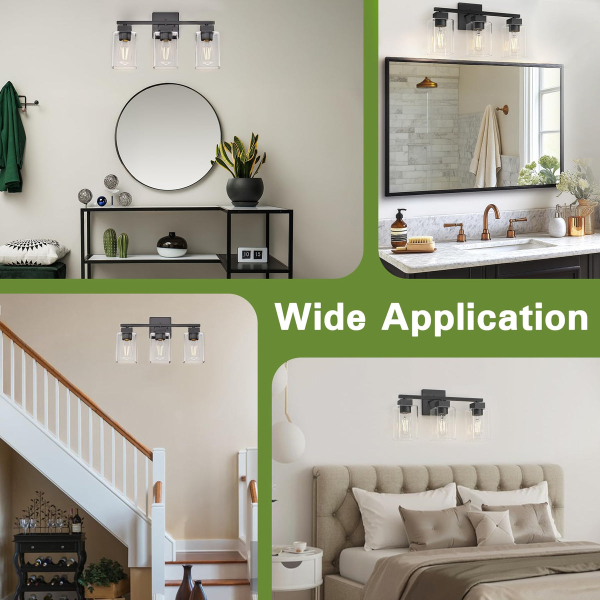Espird vanity light measures 17.7 by 4.9 by 10 inches for precise fit