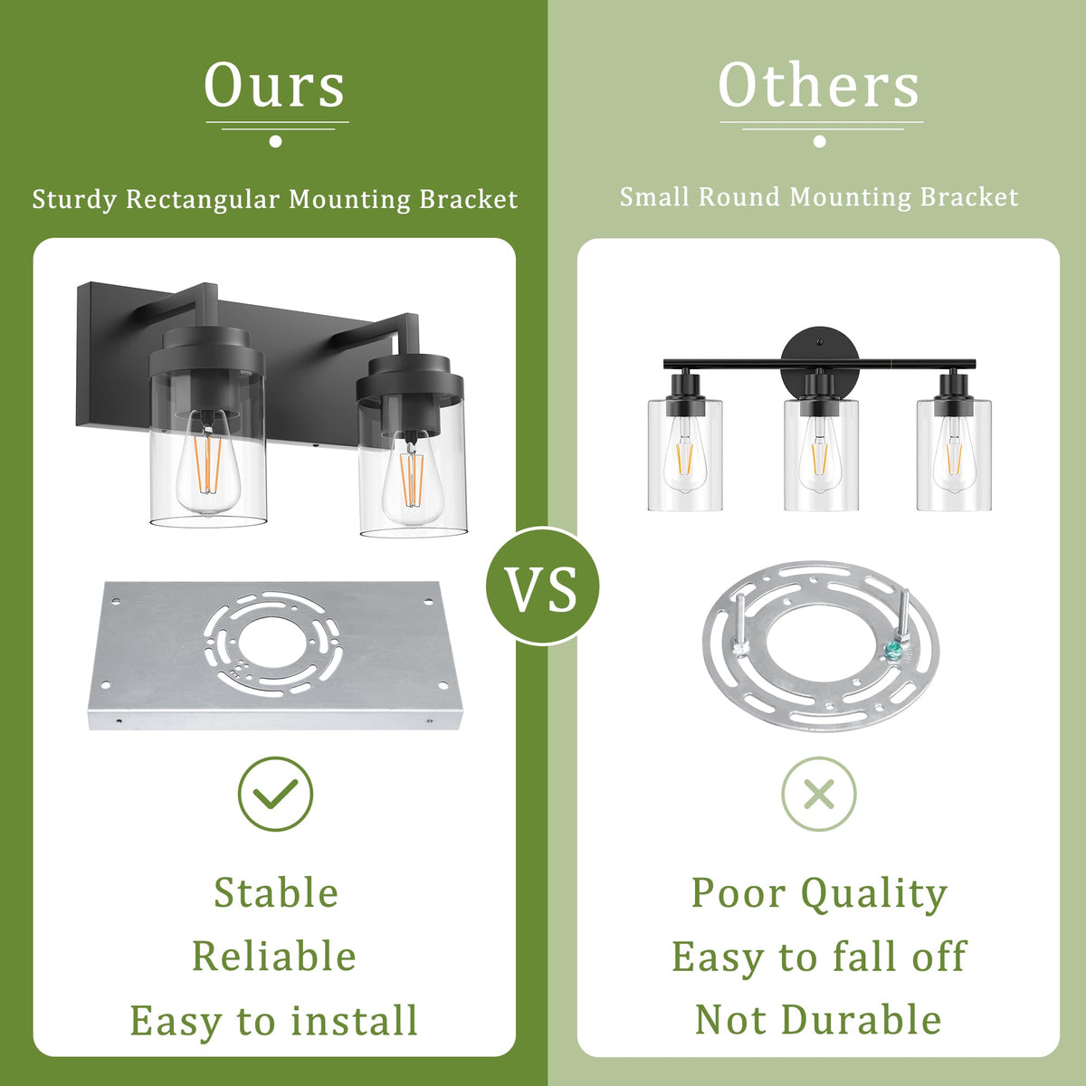 Espird dimmable vanity light works with compatible dimmers for mood lighting.
