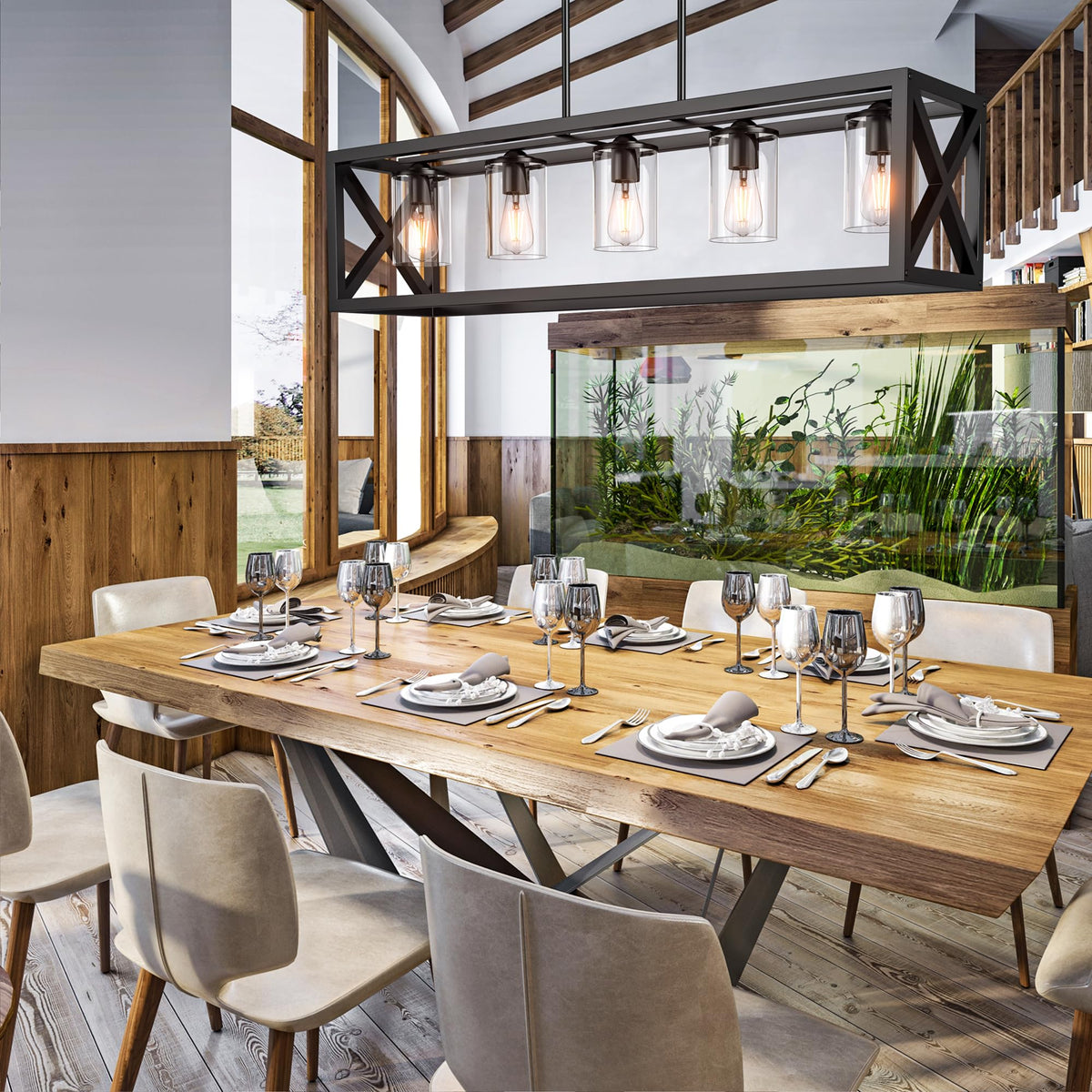 Espird waterproof and anti-rust finish keeps chandelier looking new