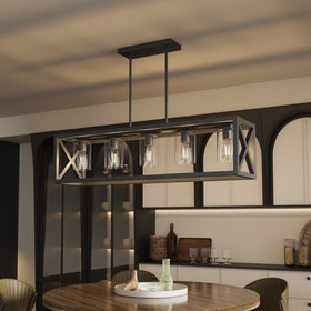 Espird farmhouse rectangle light frame in matte black for a durable farmhouse style