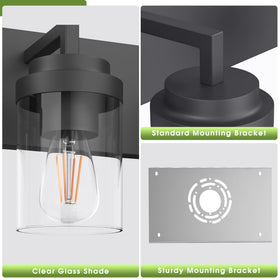 Espird farmhouse wall light elevates any bathroom with a 15-inch, balanced glow over mirrors.