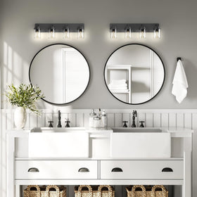 Espird vanity light in a damp indoor scene demonstrates durability.