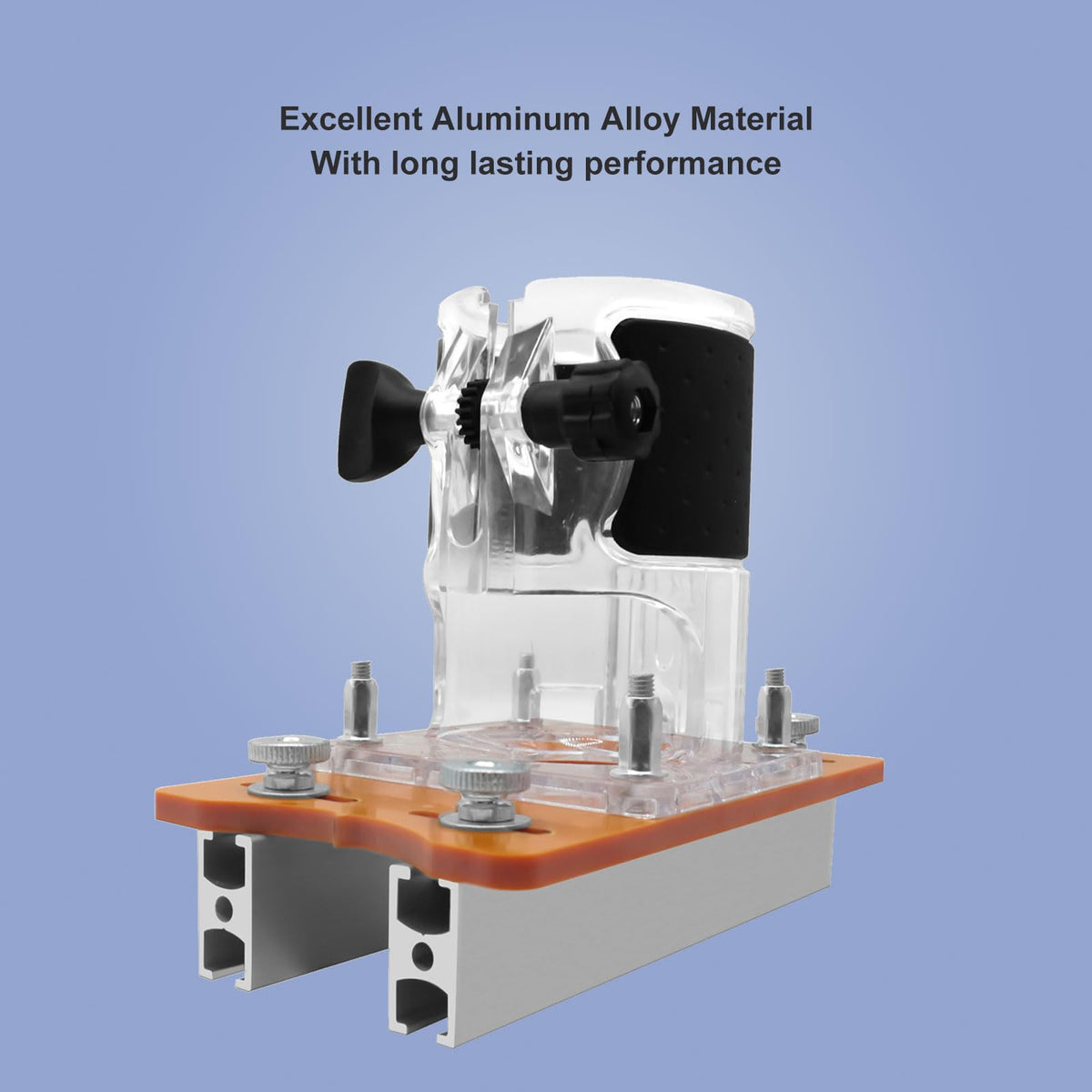 Espusta base works with wood, plastic, and veneer for versatility
