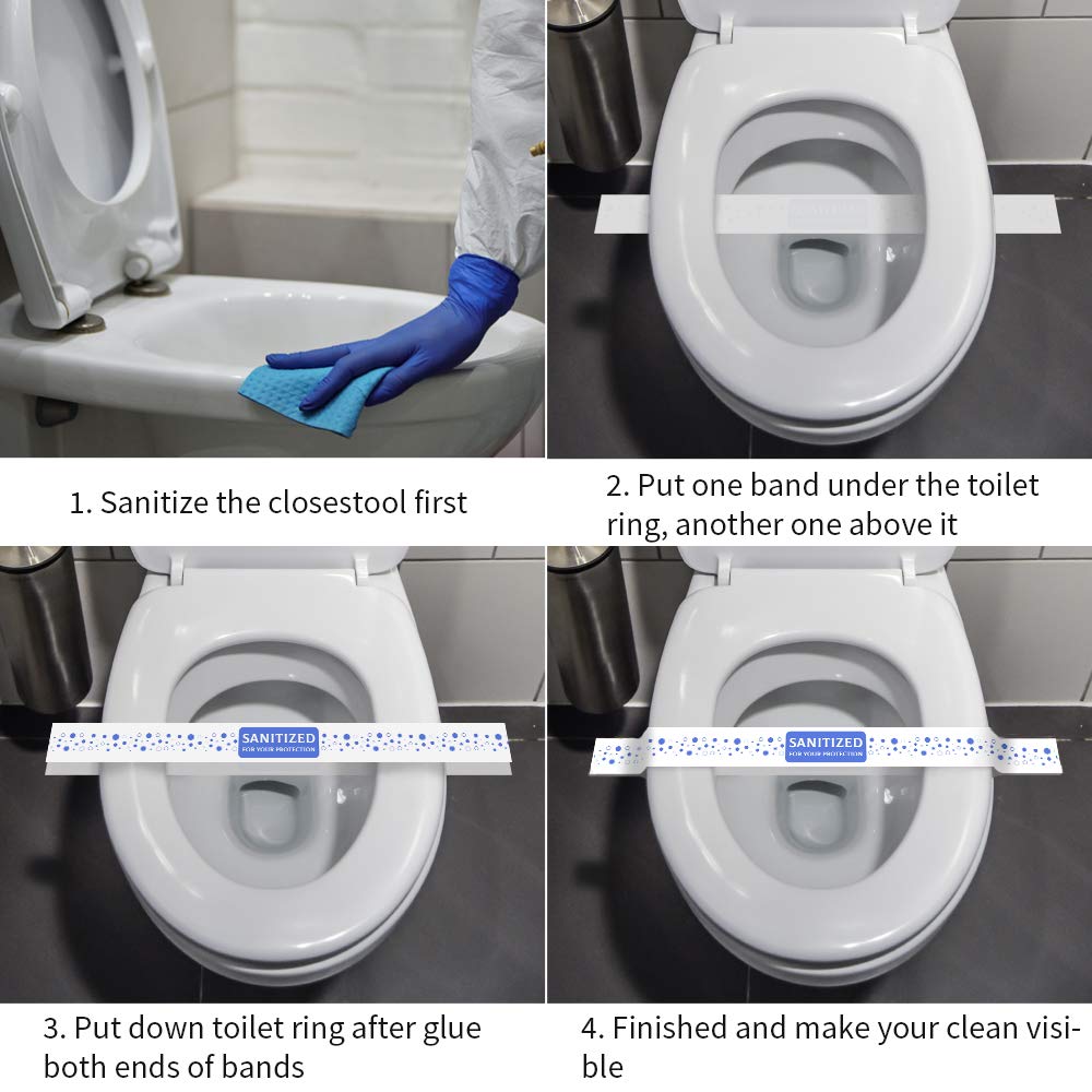 ESSENTIAL band being applied easily to a toilet seat