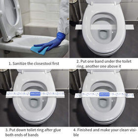 ESSENTIAL band being applied easily to a toilet seat