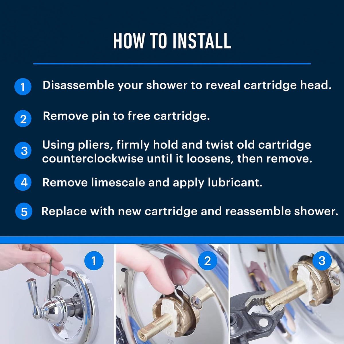 Essential Values 1222 installation step image illustrating simple swap for Posi-Temp faucets.