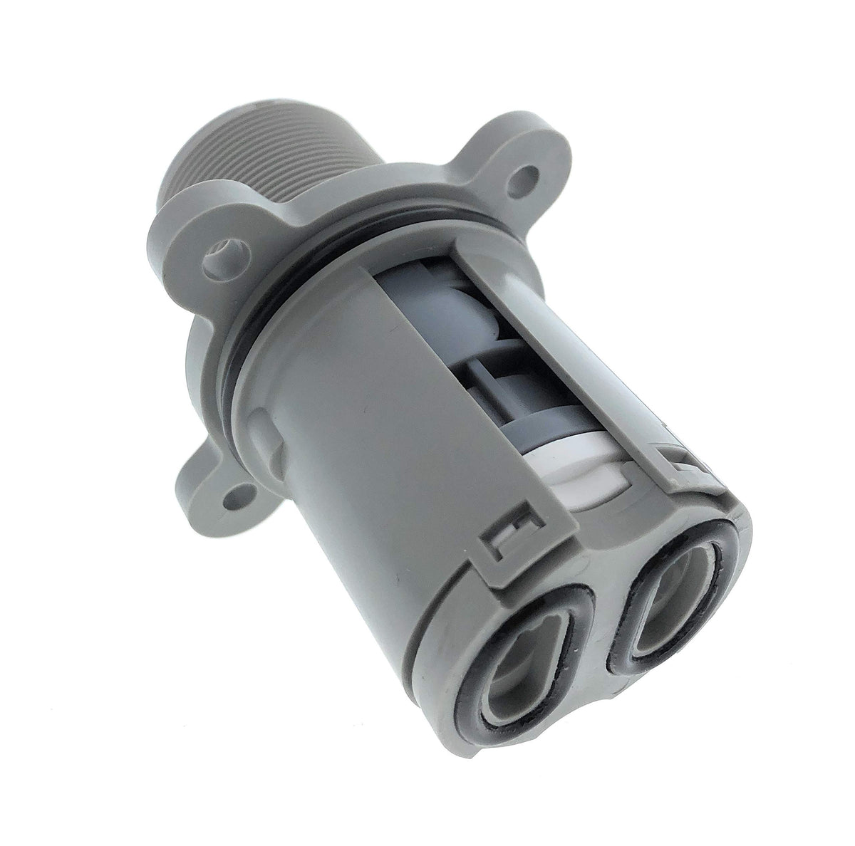 Essential Values cartridge finish under inspection signals reliable performance for daily showers.