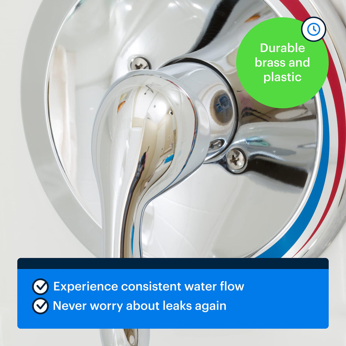 Essential Values Moen tub shower valve interior shot demonstrates precise fit.