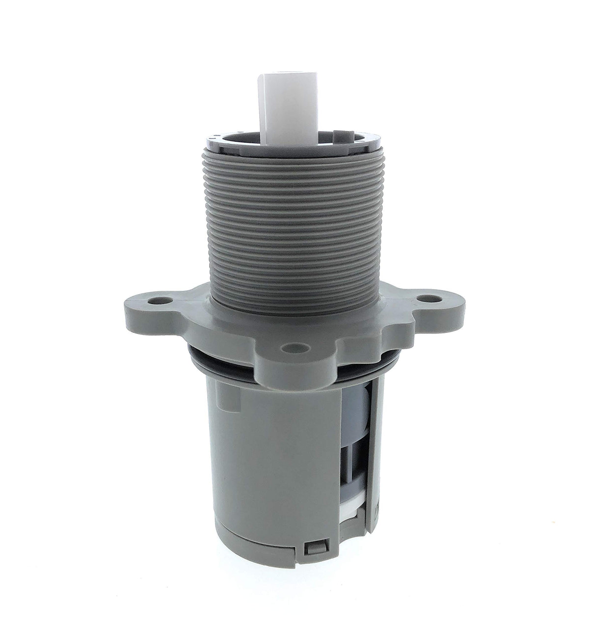 Essential Values pressure-balanced cartridge top view for Pfister valves, compact replacement option.