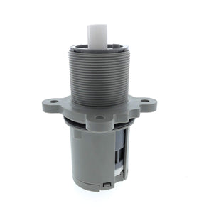 Essential Values pressure-balanced cartridge top view for Pfister valves, compact replacement option.